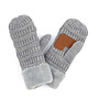 Mittens Kids Sherpa Lined Grey 1T to 4T