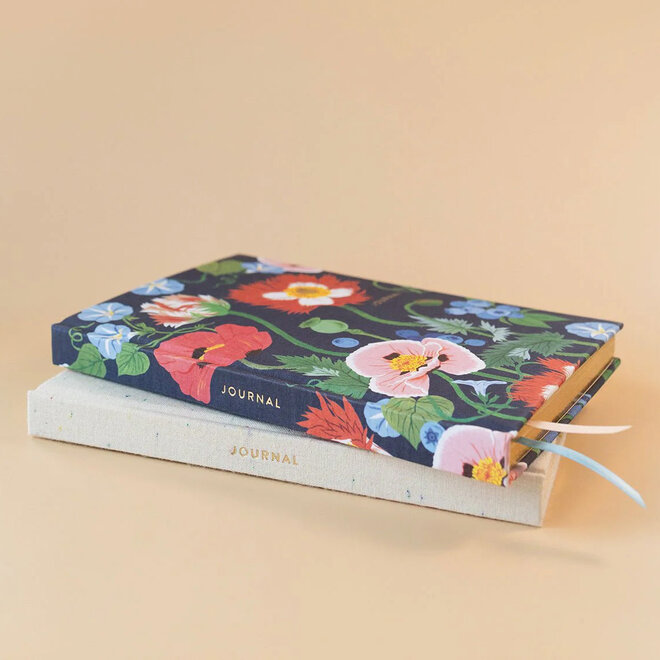 Journal Linen Bound Poppy Garden