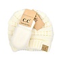 Baby Ribbed Beanie & Mitten Glove Ivory 0-9M