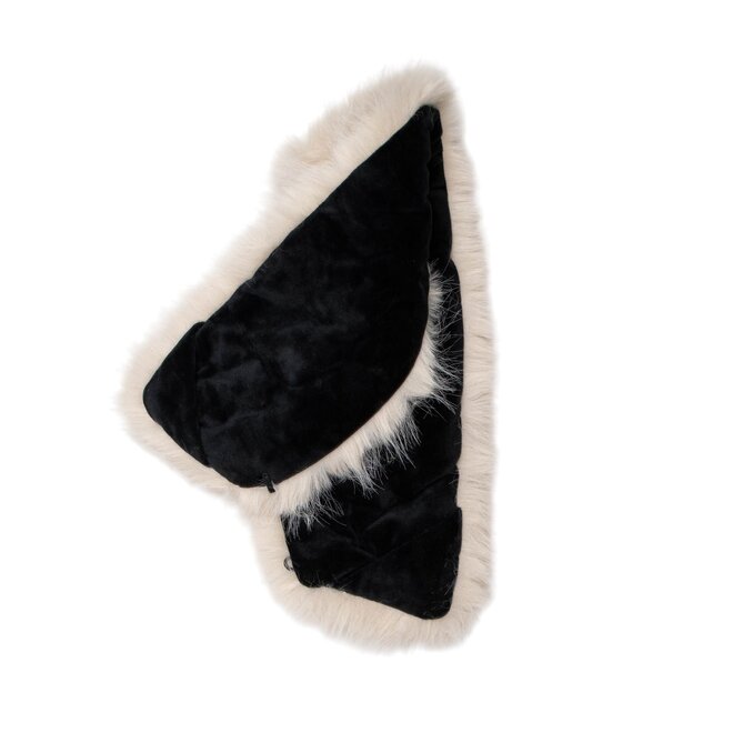 Collar Cozy Cabin Faux Fur Oatmeal/Black