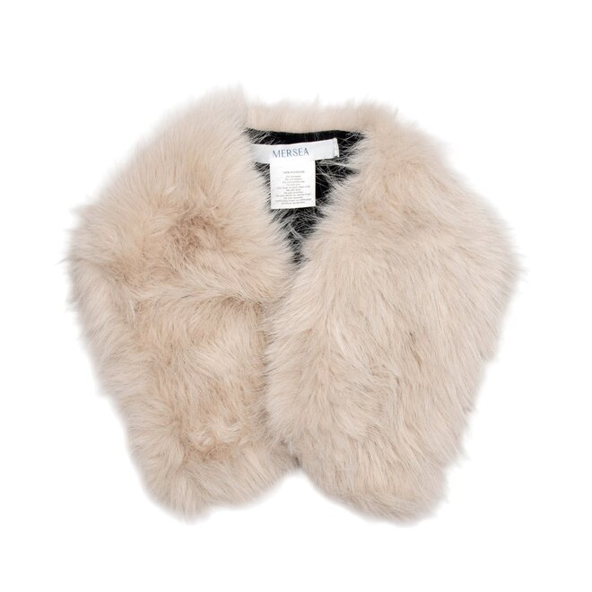 Collar Cozy Cabin Faux Fur Oatmeal/Black