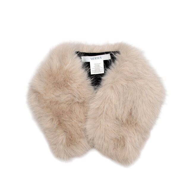 Collar Cozy Cabin Faux Fur Oatmeal/Black