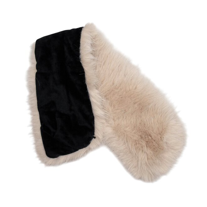Collar Cozy Cabin Faux Fur Oatmeal/Black