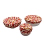 Cover Dish and Bowl Holiday Red Set 3 XS, S & M