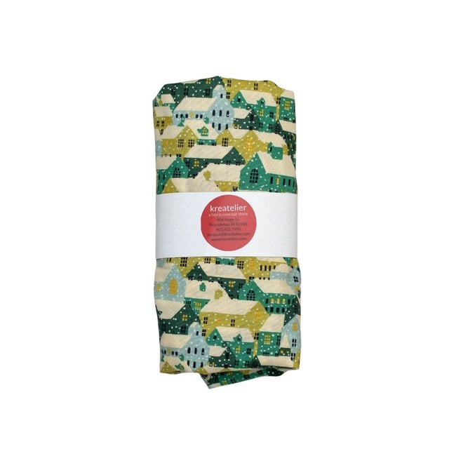 Cover Dish and Bowl Holiday Green Set 3 M, L & XL