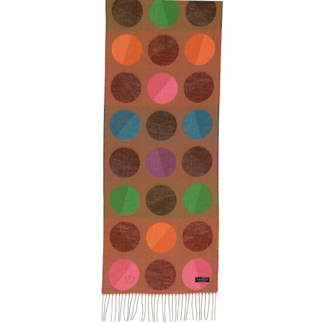 Scarf Large Dots Camel Clay