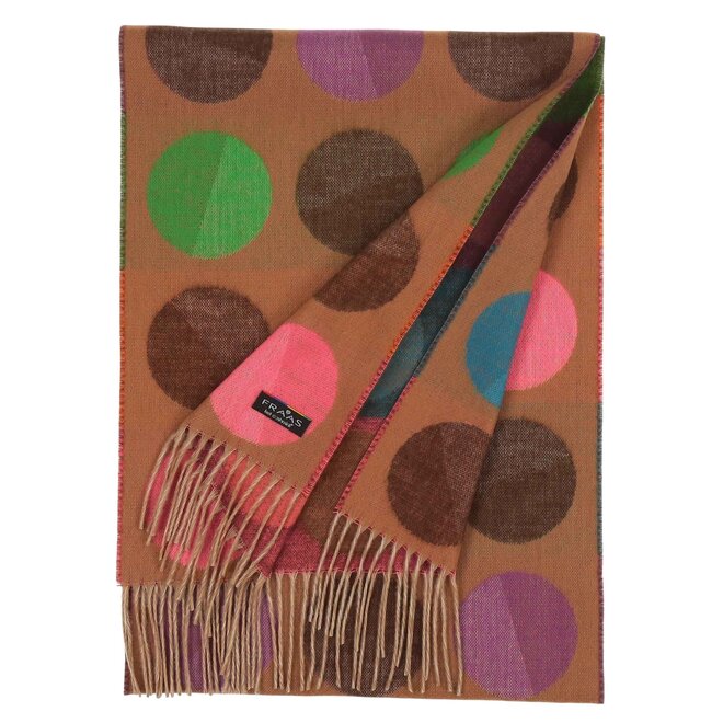 Scarf Large Dots Camel Clay