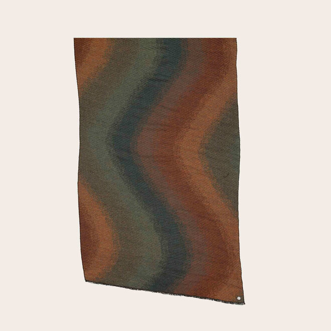 Glittering Scarf Pleated Moonlight Ocean