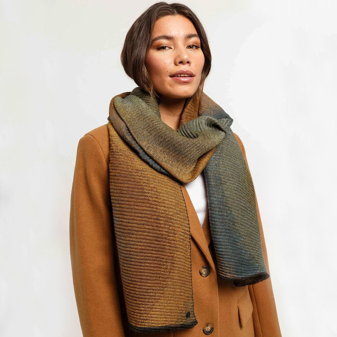 Glittering Scarf Pleated Moonlight Ocean