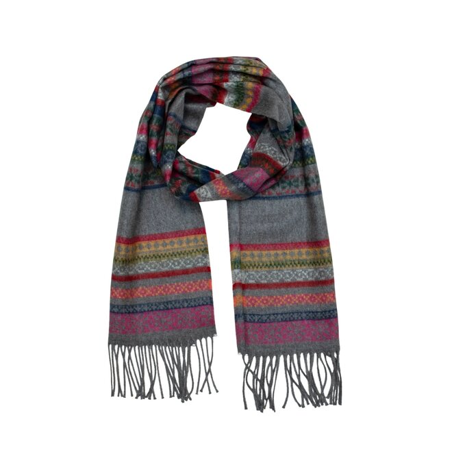 Scarf Fairisle Grey