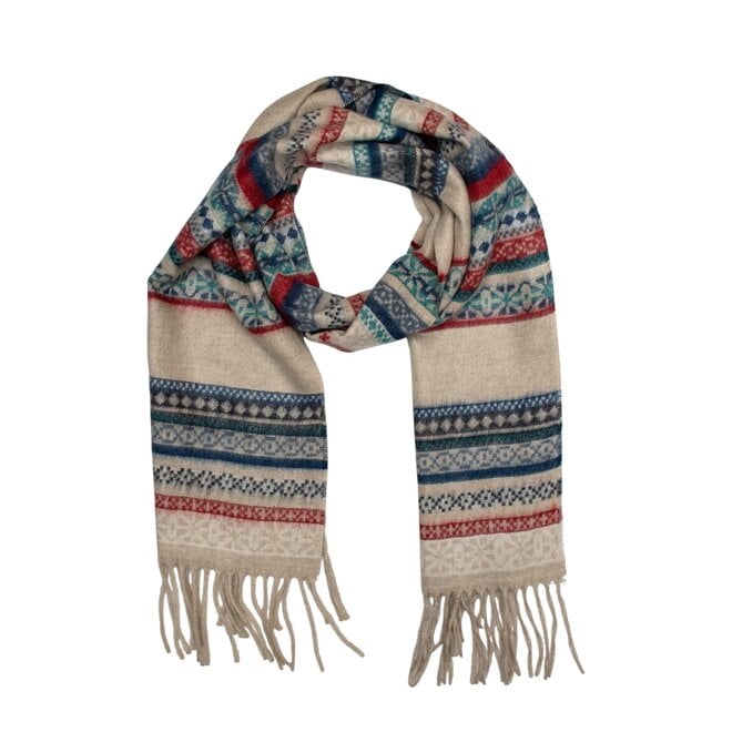 Scarf Fairisle Taupe