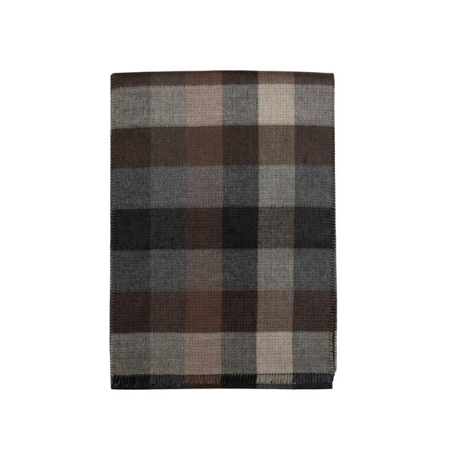Scarf Box Plaid Reversible Taupe