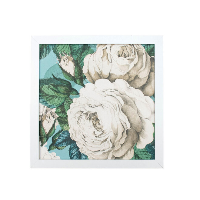 Framed Wallpaper The Rose Swedish Blue