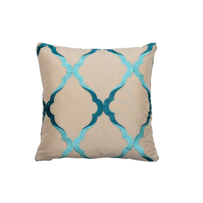 Pillow Viceroy Linen/Teal 14 x 14in