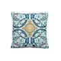 Pillow Lyrebird Aqua 13.5 x 13.5in