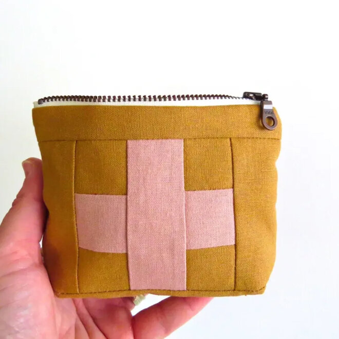 Compact First Aid Pouch Leather/Rose