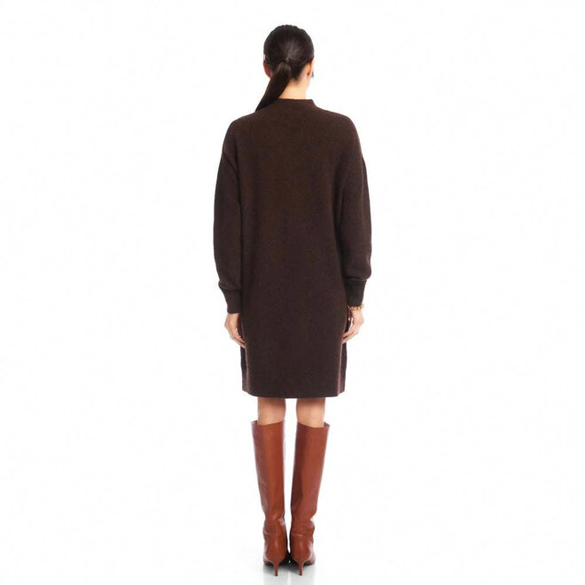 Dress Sweater Mock Neck Chocolate