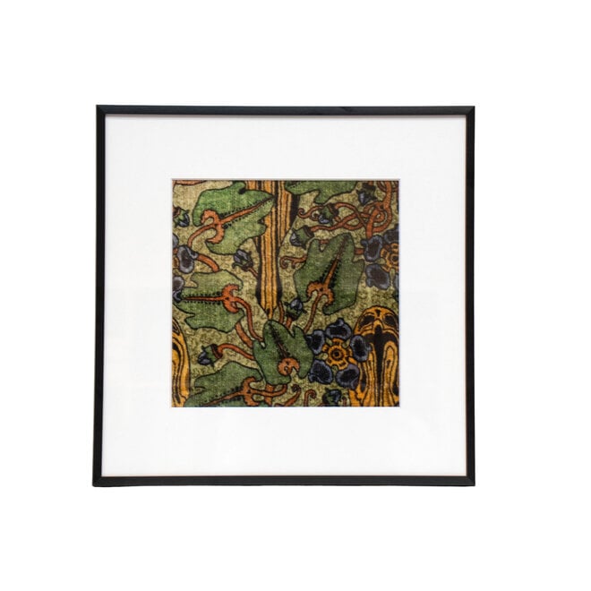 Framed Fabric Vervain Ornamental 1