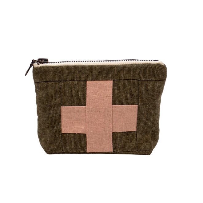 Compact  First Aid Bag Green/Rose