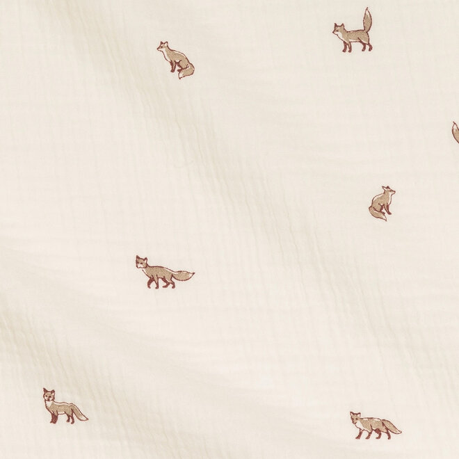 Swaddle Blanket  Aspen Fox Cranberry/Taupe