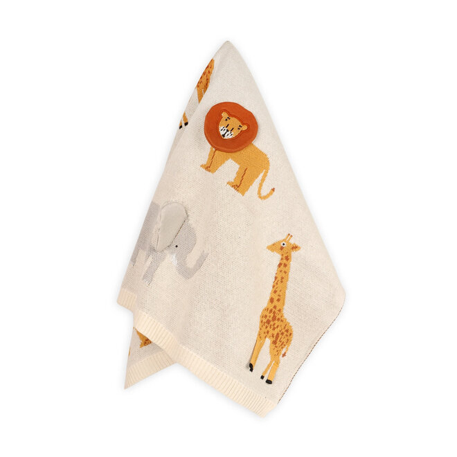 Knit Baby Blanket Jacquard Savannah