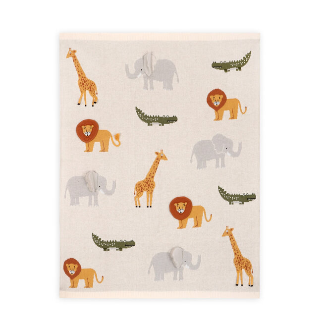 Knit Baby Blanket Jacquard Savannah