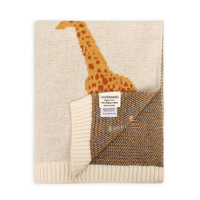 Knit Baby Blanket Jacquard Savannah