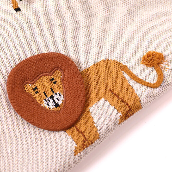 Knit Baby Blanket Jacquard Savannah