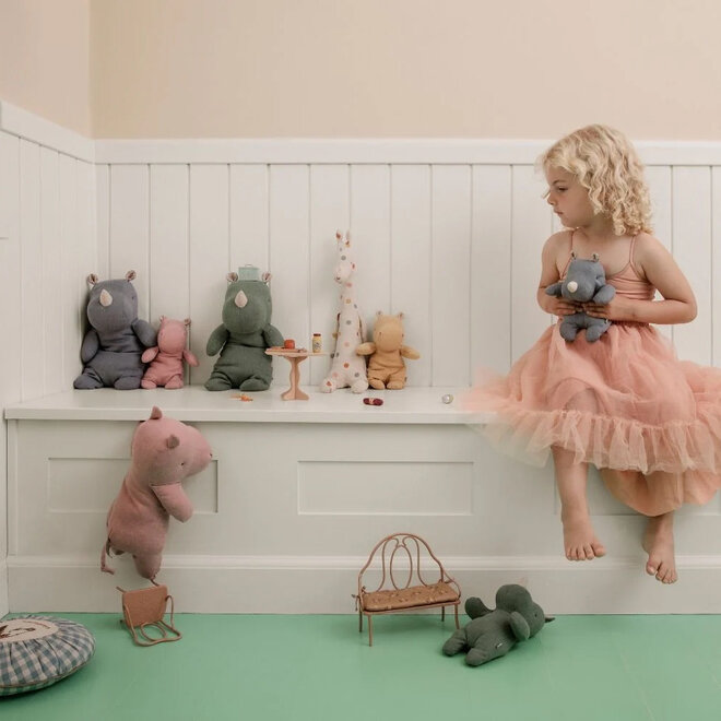 Safari Friends Small Hippo Cream Yellow