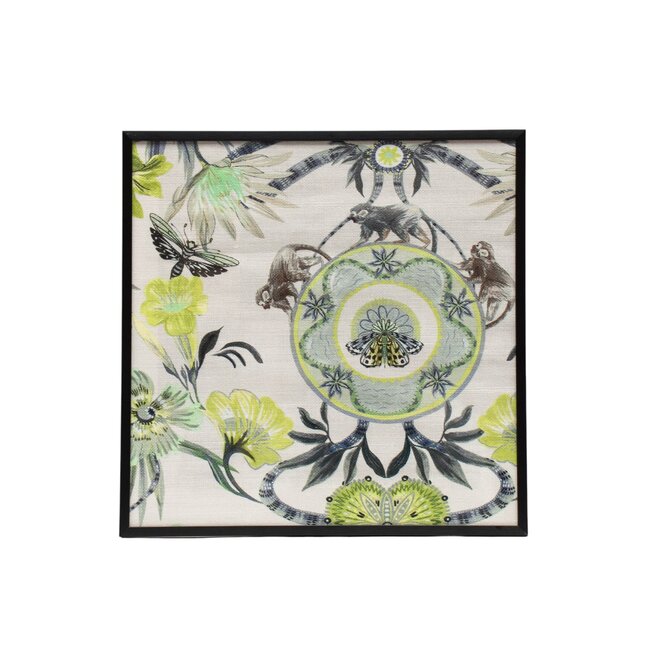 Framed Fabric Menagerie Kiwi/Mint