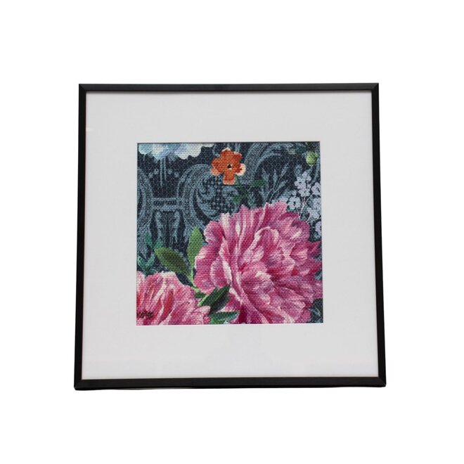Framed Fabric Duchess Garden Ink