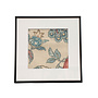 Framed Fabric Floral Blue