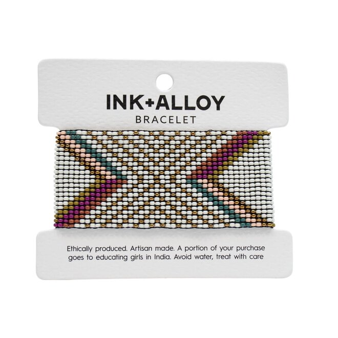 Bracelet Penelope Beaded Diamonds Muted Rainbow