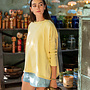 Catalina Cotton Sweater Crewneck Butter Yellow
