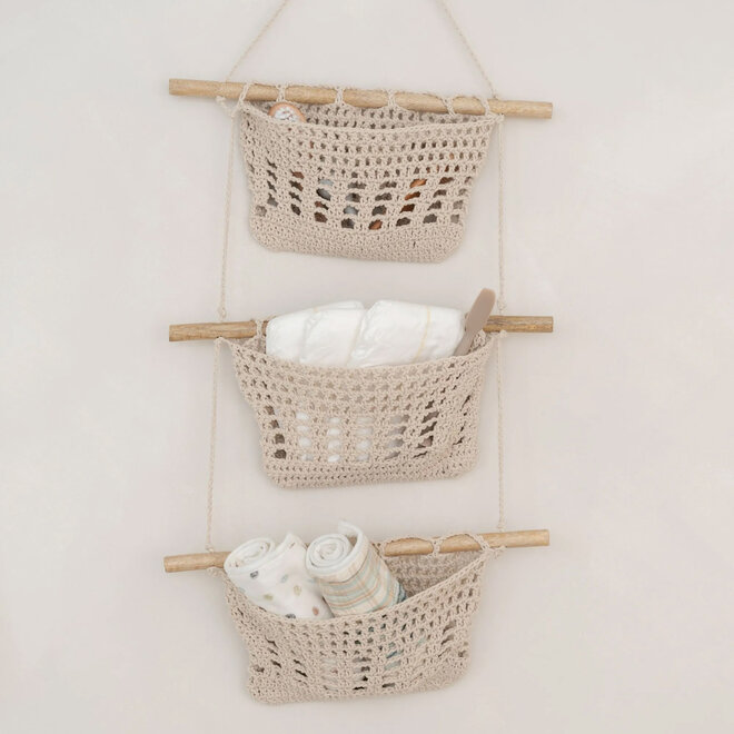 Hanging Wall Storage Organizer Farmhouse 3-Tier