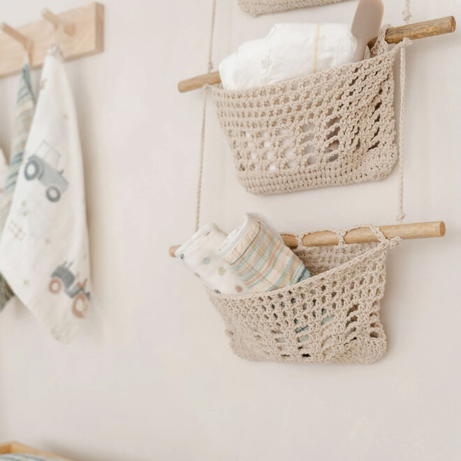 Hanging Wall Storage Organizer Farmhouse 3-Tier