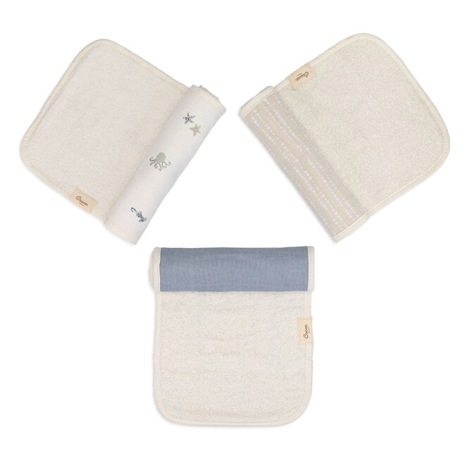 Burp Cloth Cove Ocean Set of 3