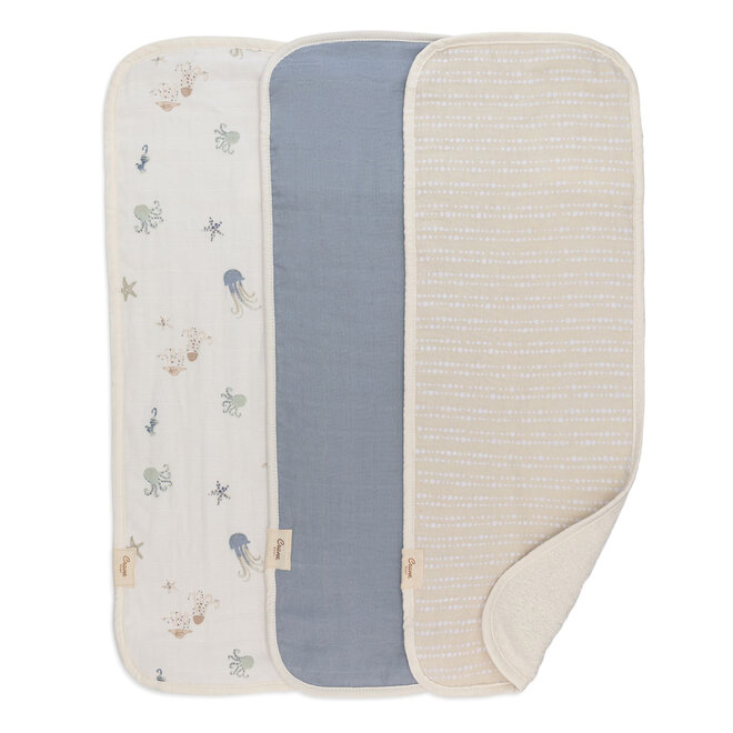Burp Cloth Cove Ocean Set of 3