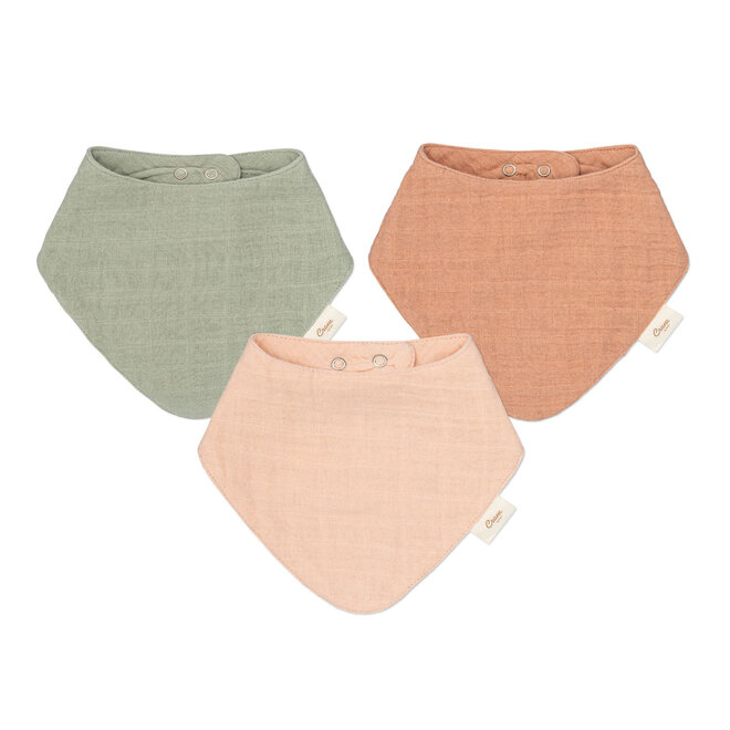 Muslin Bib Rose Set of 3