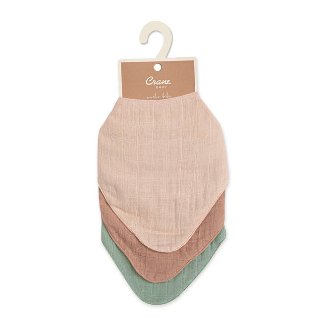 Muslin Bib Rose Set of 3