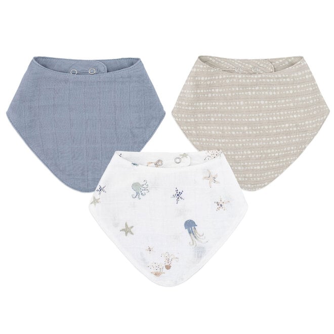 Muslin Bib Sea Life Set of 3