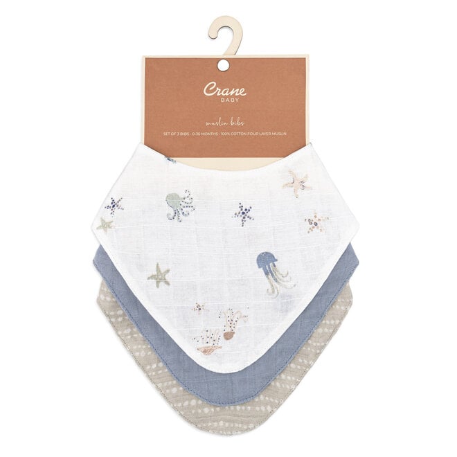 Muslin Bib Sea Life Set of 3