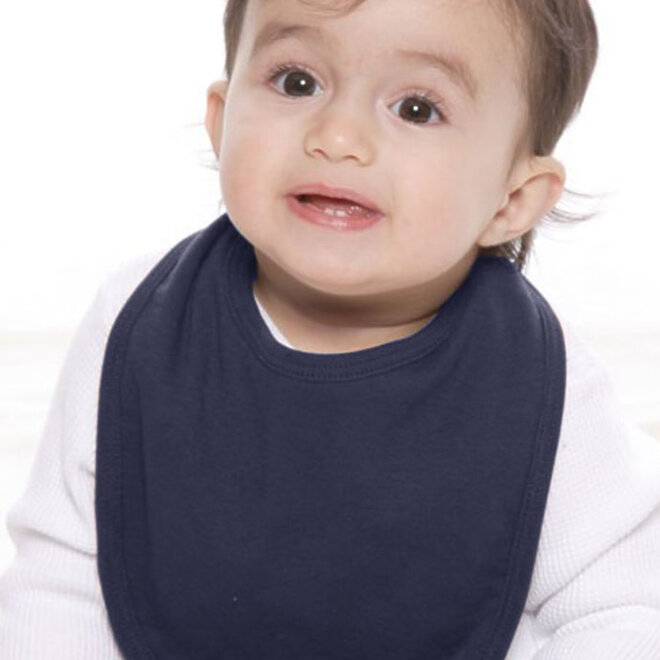 Cotton Bib Set of 2 Navy & Grey