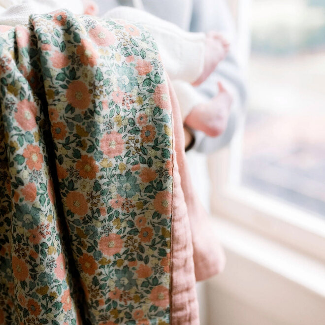 Blanket Cotton Muslin Lucie Floral