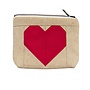 Mini Coin Pouch Heart Red