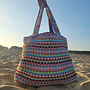 Tote Beach Bag Pom Pom