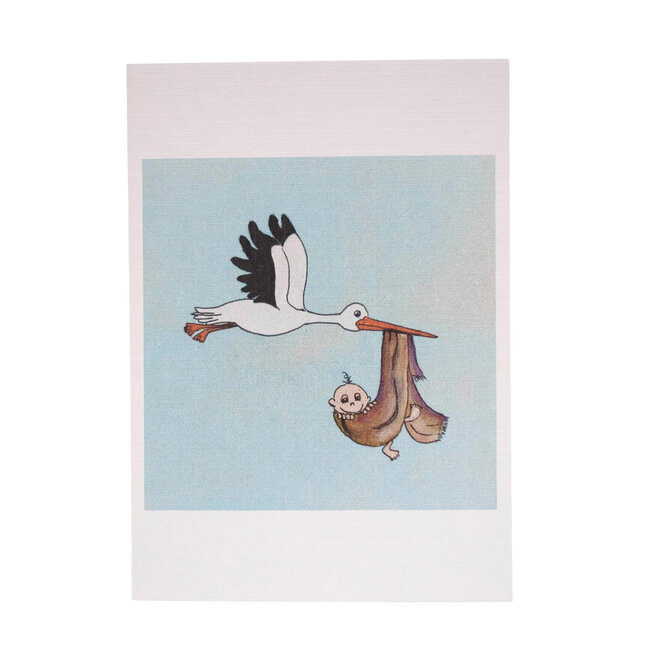 Card Stork and baby