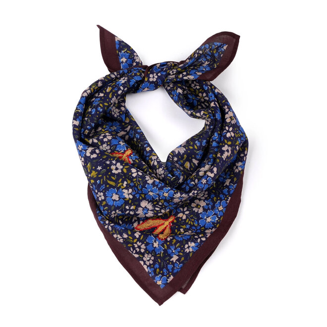Bandana Embroidered Anne Dragonfly Blue
