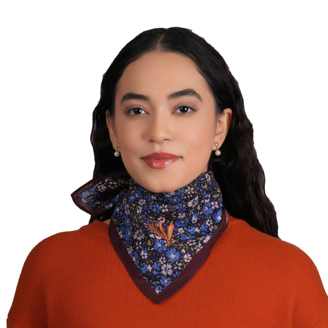 Bandana Embroidered Anne Dragonfly Blue