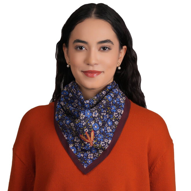 Bandana Embroidered Anne Dragonfly Blue